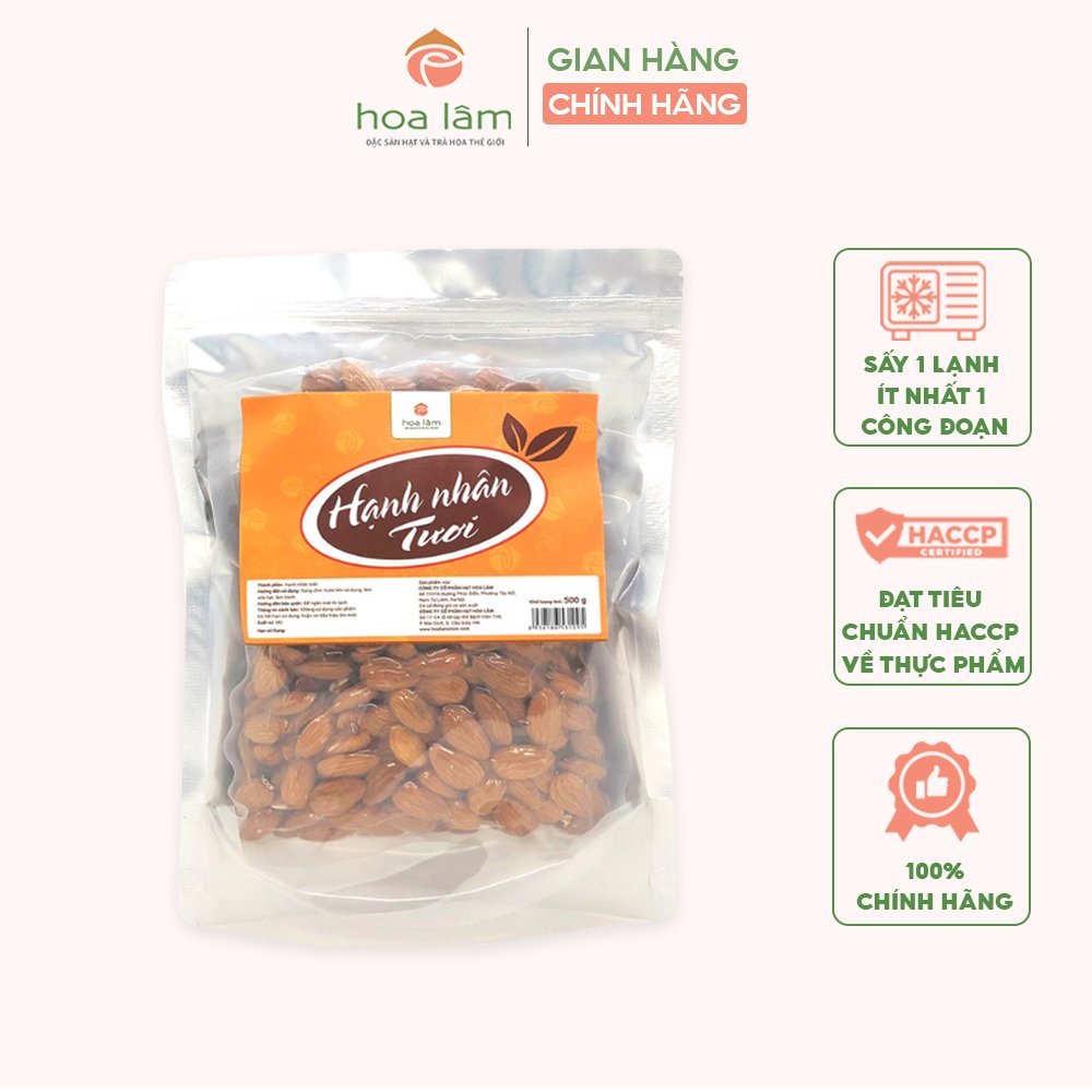 Hạt Hạnh Nhân Mỹ Tươi 500gr, Nguyên liệu sạch làm sữa hạt